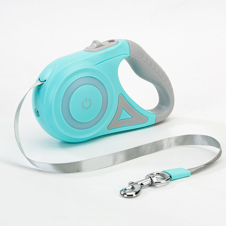 Retractable Dog Leash with Spotlight and Collar