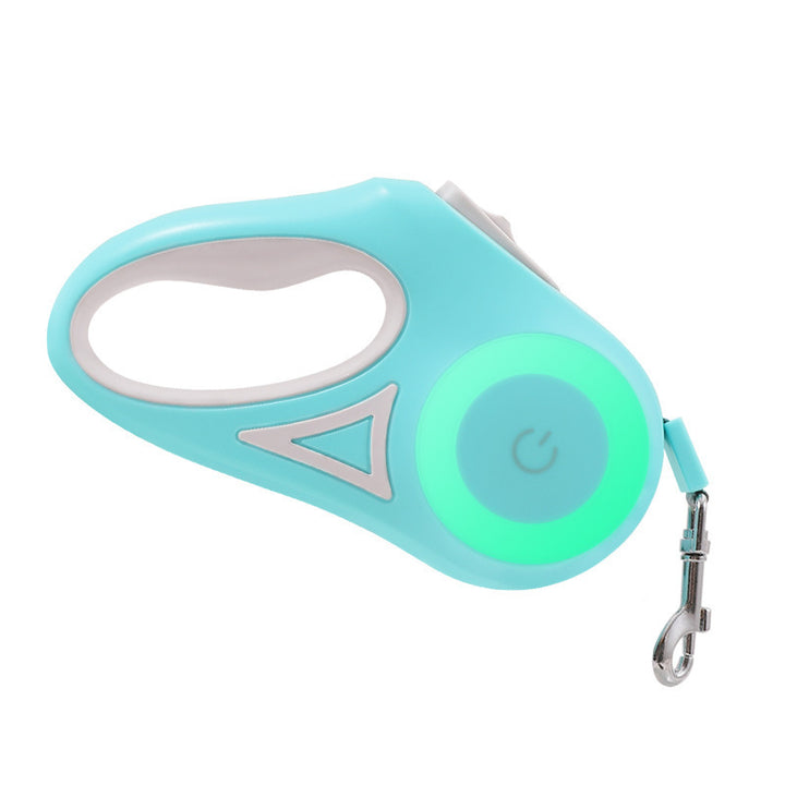 Retractable Dog Leash with Spotlight and Collar